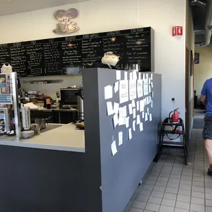 Love that the board is their cupboards.