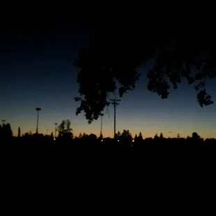 Sunset from the park, waiting for fireworks to begin.