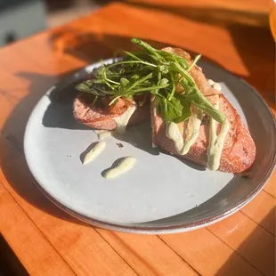 Heaven. Absolute heaven. Salmon bruschetta.