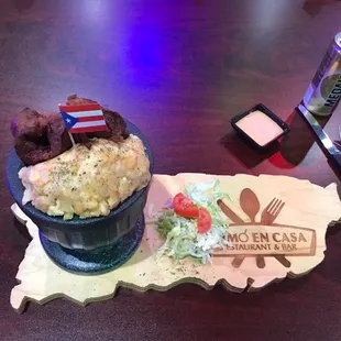 Carne Frita with Mofongo delish!