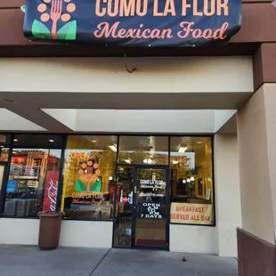 the front of the store