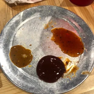 From left to right: Liquid gold, little heat, something sweet.