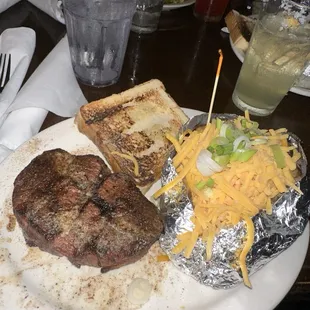 12 Oz. Filet Mignon with Baked Potato. Very delicious and rightly seasoned.
