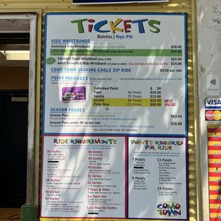 Ticket pricing as of 08/01/24