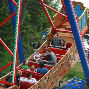 SS Swashbuckler Pirate Ship thrill ride at Como Town Amusement Park  in Saint Paul, MN.