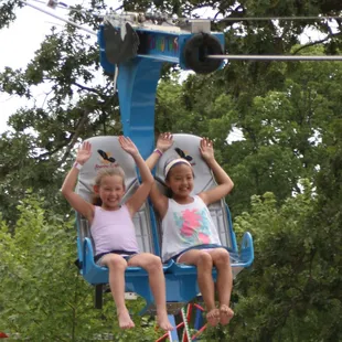 Soaring Eagle Zip Line- thrill ride at Como Town Amusement Park  in Saint Paul, MN