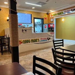 the inside of a restaurant