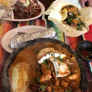 a plate of food on a table