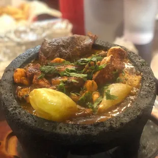 Tira mar y cielo molcajeta
