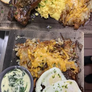 Brunch steak and eggs