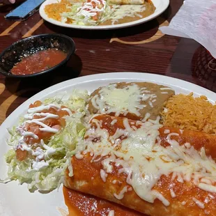 a plate of enchiladas
