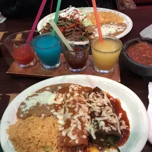 The Fajita combination plate and the Chili Relleno and enchilada plate.