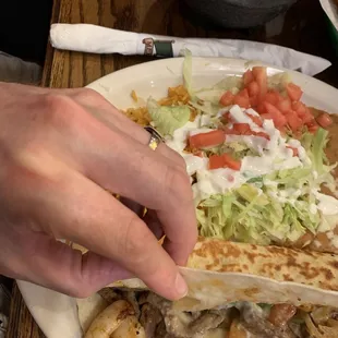 Shrimp Fajita Quesadilla