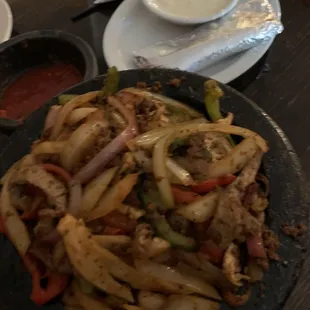 a plate of food on a table