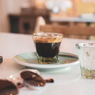 Espresso &amp; sparkling water