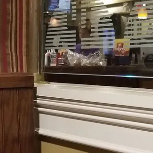 Woman back there thinning out ketchup