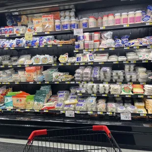 a shopping cart in a grocery store