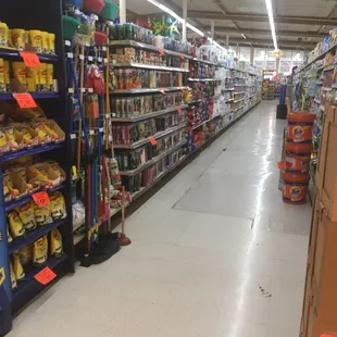 Aisles fully stocked