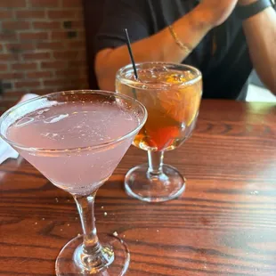 old fashioned and pomegranate margarita