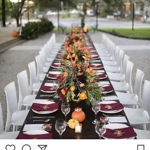 Sit down dinner available as well.