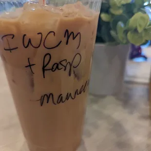 a cup of iced coffee