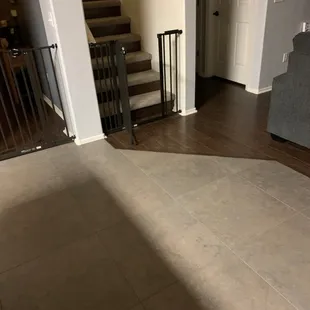 a staircase leading to a second floor