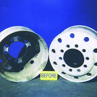 Aluminum Rims Before Polished.
