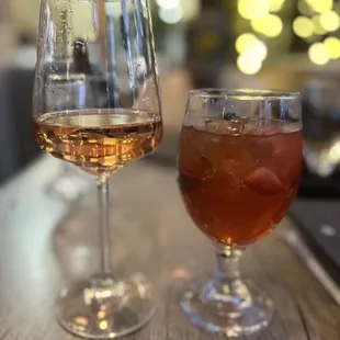 Australian moscato &amp; Blood orange sangria, both sweet &amp; delicious