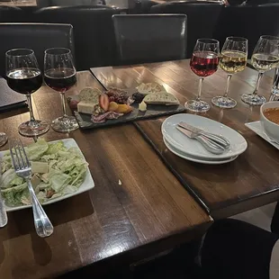 Sides, wine flights and board!