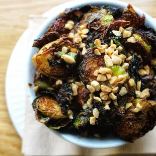 Crispy Kung Pao Brussels Sprouts
