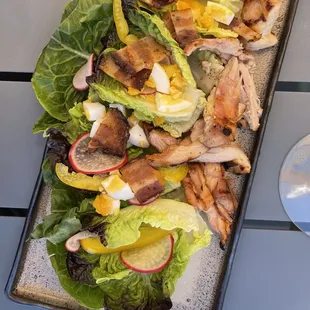 Little gem salad with chicken