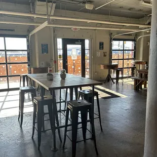 a view of the interior of the brewery