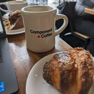 Pour over coffee and Nutella Croissant