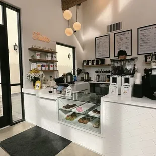 the interior of a coffee shop