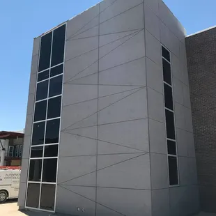 Fiber cement panel processing for Bel Air Middle School