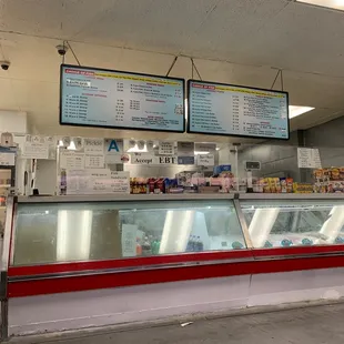 Front with the view of fish and menu