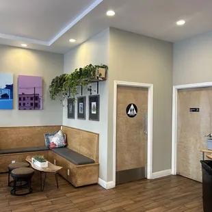 Inside is clean &amp; quiet. No music was playing.