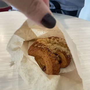 Onion and bacon croissant