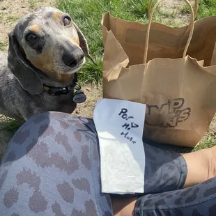 A nice note to ensure we had a good lunch at the park!!!
