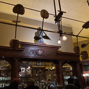 Old fans over original bar
