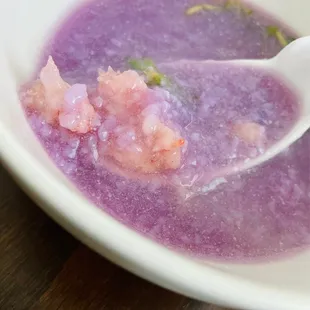Canh Khoai Mo Tom - Purple Yam and Shrimp Soup