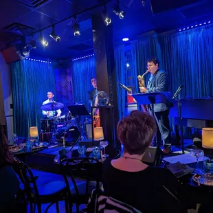 Jimmy Farace (baritone saxophone), Stephen Parisi (bass), and Paul Barrilles (drums) - Trio Profondo.