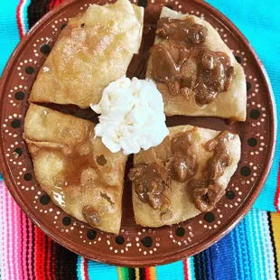 Our Sopapillas are our specialty, the are crispy and sweet delicious dessert