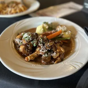 a plate of food on a table