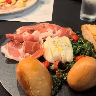 a plate of food on a table