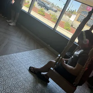 Desperately needs more seating in this area, especially with the long wait.