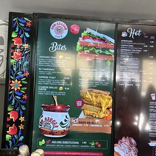 Small bites menu