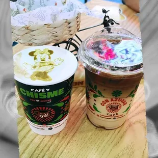 Mazapan latte (hot)  Dulce de Leche latte (iced)