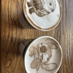 Marzapan Latte and Mexican Mocha