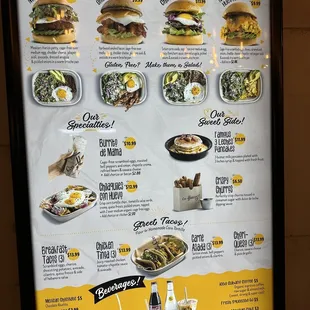 Exciting and appealing menu